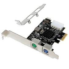 PCI-Express to 2x PS2 PS/2 Port For PC Keyboard Mouse Adapter Card picture