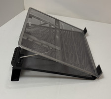 Rubbermaid Rolodex Adjustable Mesh Laptop Stand Riser Black Metal 13