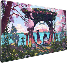 Pink Japan Desk Pad Anime Gaming Green Mouse Pad Large Mouse Pad for Desk Comput picture