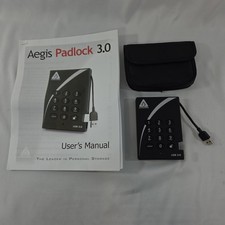 Apricorn Aegis Padlock 3 1TB USB 3.0 External Hard Drive A25-3PL256-1000 TESTED picture