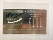 Steve Wozniak Signed Metal Business Card Apple Co-Founder JSA COA Authenticated picture