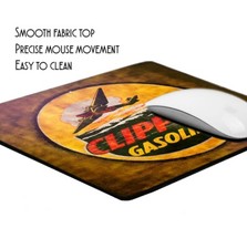 Vintage Clipper Gasoline Airplane Old Sign Oil Design Mouse Pad picture