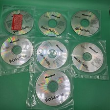 Microsoft Works Suite 2000 - Complete 7 Disc PC CD-ROM Excellent Condition VG+ picture