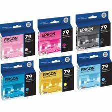 6 Pack Genuine Epson 79 T079 Ink for Artisan 1430 Stylus Photo 1400 picture