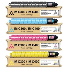 Verabeenix IM C300 C400 Toner Cartridge IMC300 IMC400 20 x 7.4 x 7.4, BCMY picture