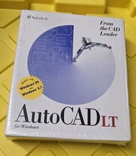Factory Sealed AutoCAD LT For Windows 95 Software Autodesk 1995 Vintage picture