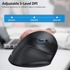 AUTLEY Ergonomic Mouse for Large Hands, Vertical Mouse, 2.4GHz Wireless T12-19 picture