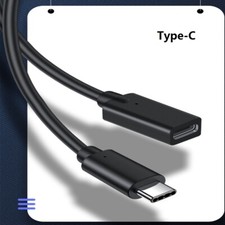1Pcs Black USB 3.1 Type C Male to Female Charging Data Extension Cable 30cm New picture