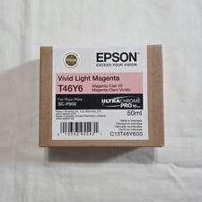 Genuine Epson T46Y6 50ML Vivid Light Magenta Ink Cart SC-P900 Exp 08/2027 - New picture