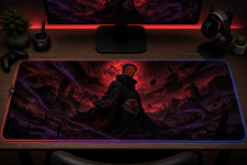 Itachi Madara Pain RGB XXL Mouse Pad Naruto Anime Gaming Desk Mat LED picture