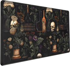 XL Extended Gaming Mouse Pad 31.5 x 15.8 in Black Green Desktop Mat picture