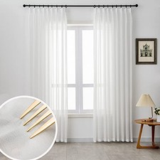 Sheer Curtains 84-inch Long Living Room Pinch 52
