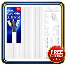 Delamu Wall Cord Hider 157in for 2-4 Wires Cable Management picture