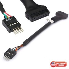 USB 3.0 20 Pin Female to Male USB 2.0 9 Pin PC Motherboard Adapter Switch Cable picture