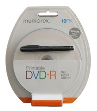 Memorex 16X DVD-R 4.7GB White Inkjet Hub Lot picture