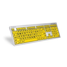 Logickeyboard LargePrint Black on Yellow Mac ALBA Keyboard, US picture