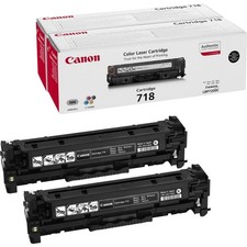 Canon 2662B005 Toner Black Twin Pack 718BK Pages 3,400 ~E~ picture