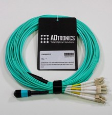 MPO to 4 LC OM3 Fiber Breakout Cable 8M Type B 8F LSZH 40G Data Center picture