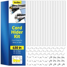 Elegant 630in Cord Hider Kit - Paintable Raceways for Stylish Home Safety picture