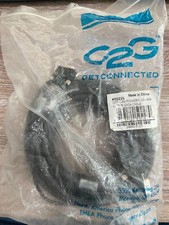 C2G #50228 25FT CMG Rounded VGA M/M + 3.5m/m QXGA Audio & Video Cable -Black picture