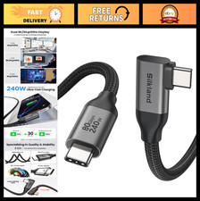 80Gbps Right Angle USB 4 Cable 5FT, 120Gbps for 16K/Dual 8K, 240W, Braided USB C picture