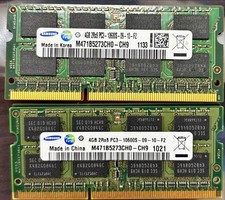Samsung 8GB DDR3 Laptop RAM 2x4GB PC3-10600S M471B5273CH0-CH9 picture