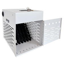OPEN BOX 8-Device Tablet Charging Cabinet, Steel Case Fits 14
