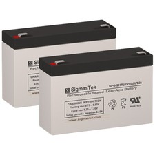 Set of (2) UPS Batteries for CyberPower OR500LCDRM1U - 6V, Rechargeable, 2-PACK picture