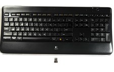 LOGITECH K800 Wireless Illuminated Keyboard (Y-R0011) w/ Dongle Batteries Incl picture