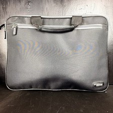 Kenneth Cole Reaction Black Slim Laptop Sleeve Case Travel Briefcase Padded Bag picture