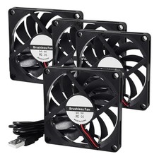 DIANN 4pcs 8010 Cooling Fan 5V 0.27A USB 80x80x10mm Brushless DC Computer CPU... picture