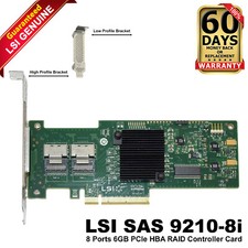 LSI SAS 9210-8i 8-Ports SAS/SATA 6Gb/s PCIe 2.0 RAID 0,1,1E,10 Controller HBA picture
