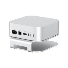 Qwiizlab Aluminum Stand for 2024 Mac mini M4/M4 Pro, Convenient Acess Silver picture