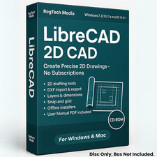 Libre Cad - 2D CAD Computer Aided Design Software for Windows & MAC on CD-ROM picture
