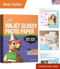 Eco-Friendly 8x10 Glossy Photo Paper - 100 Sheets for Creative Printing picture