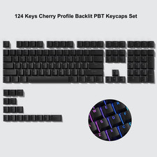 138 Keys Retro Brown Gray PBT Keycap Double Shot Cherry Profile Key Caps  picture