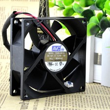 2pcs   12V 0.70A 2 wire dual ball bearing cooling fan DS08025B12U 8CM 8025 picture