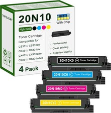 20N10 High Yield 4-Color Toner Replacement for Lexmark CS331 CX331 CS431 CX431  picture