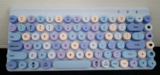 UP-Tech Retro Emoji round keys Wireless Keyboard Blue Untested picture
