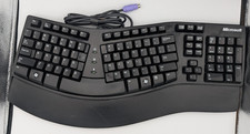 Microsoft Natural Ergonomic Keyboard 1.0A Black PS/2 Curved Wired (X801878-002) picture