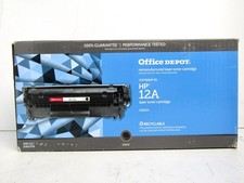 New Office Depot Reman Toner Cartridge Replaces Compatible HP 12A, Black picture