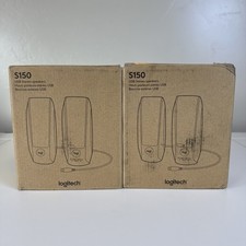 Logitech S150 USB Stereo Speakers with Digital Sound for Desktop PC Laptop 2pack picture