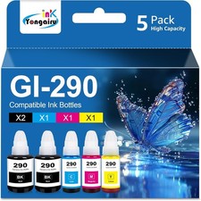 5 Refill Ink Bottle Replacement for Canon GI-290 PIXMA G4200 G3200 G2200 G1200 picture