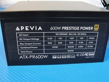 Apevia Prestige Series ATX-PR600W 80 Plus Gold Power Supply 600W Active PFC ATX picture
