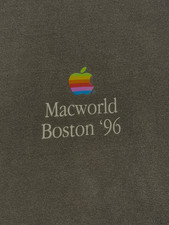 MacWorld Boston '96 Conference  - 1996 Apple Mac Black T-Shirt Macintosh Vintage picture