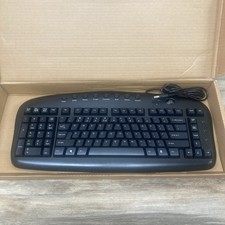 LEFT HAND Keyboard Ergonomic Black Wired, A4Tech Model: KSB-29 No Original Box picture