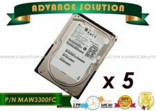 Lot of 5 FUJITSU 300GB 10K 2GBPS 40PIN FC-AL FIBRE CHANNEL HARD DRIVE MAW3300FC picture
