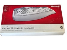 Microsoft Natural MultiMedia Keyboard K50-00100 PS/2 Ergonomic New Open Box NOS picture