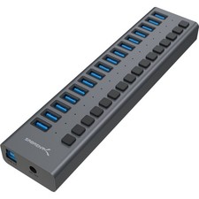 SABRENT 16-Port USB 3.0 Data Hub and Charger with Individual Power Switches, 90W picture