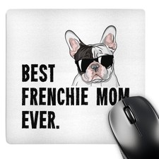 3dRose Best Frenchie Mom Ever – Funny French Bulldog 8×8″ Mouse Pad picture